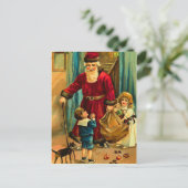 Viktorianische Weihnachtskarten Feiertagspostkarte (Stehend Vorderseite)