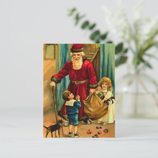 Viktorianische Weihnachtskarten Feiertagspostkarte (Stehend Vorderseite)