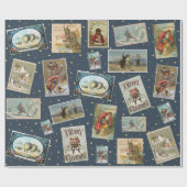 Viktorianische Weihnachtskarten Geschenkpapier (Flach)