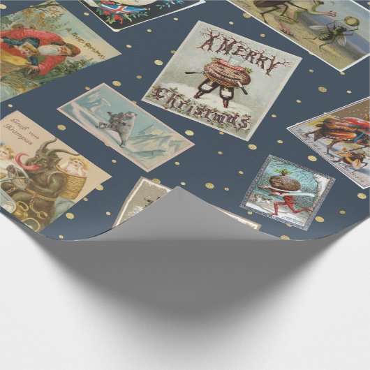 Viktorianische Weihnachtskarten Geschenkpapier (Ecke)