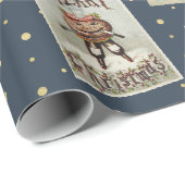 Viktorianische Weihnachtskarten Geschenkpapier (Rolleneckpunkt)