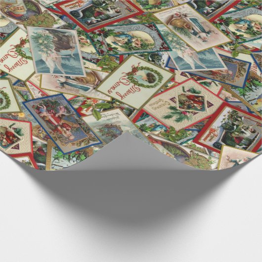 Viktorianische Weihnachtskarten Geschenkpapier (Ecke)
