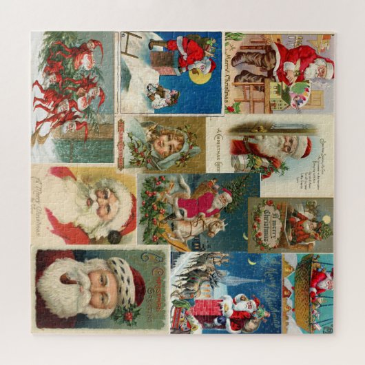 Viktorianische Weihnachtskarten mit dem Weihnachts Puzzle (Horizontal)