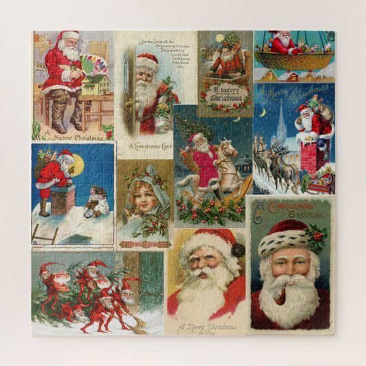 Viktorianische Weihnachtskarten mit dem Weihnachts Puzzle (Vertikal)
