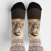 Viktorianische Weihnachtskartenart Socken (Oben)