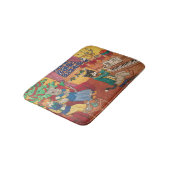 Viktorianische Weihnachtskatzen Badematte (Schrägansicht)