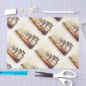 Viktorianische Weihnachtskatzen Seidenpapier (Handwerk)