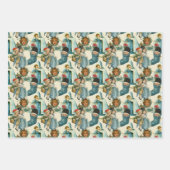 Viktorianische Weihnachtskinder  Geschenkpapier Set (Vorderseite)