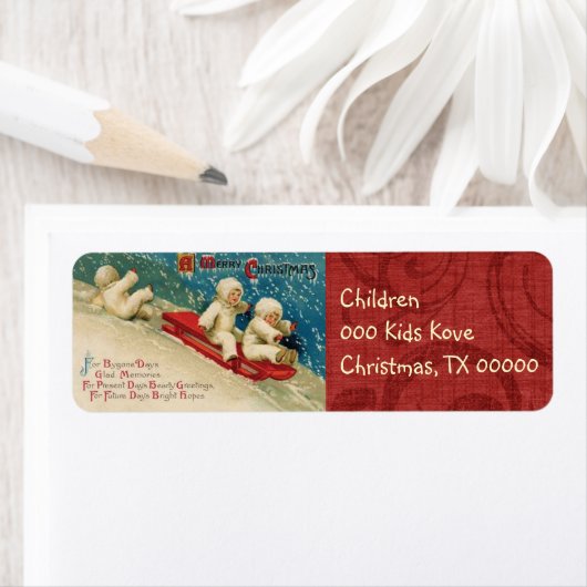 Viktorianische Weihnachtskinder-Rücksendeadressen- (Insitu)