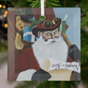 Viktorianische Weihnachtsklausel Ornament Aus Glas