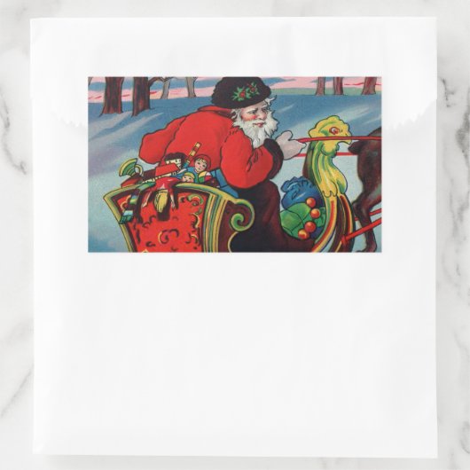 Viktorianische Weihnachtskleber Rechteckiger Aufkleber (Tasche)