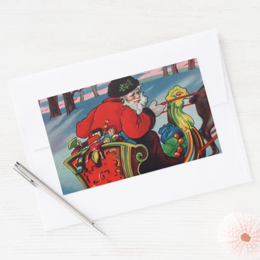 Viktorianische Weihnachtskleber Rechteckiger Aufkleber (Umschlag)