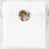 Viktorianische Weihnachtskleber Runder Aufkleber (Tasche)