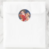 Viktorianische Weihnachtskleber Runder Aufkleber (Tasche)