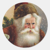 Viktorianische Weihnachtskleber Runder Aufkleber (Vorderseite)