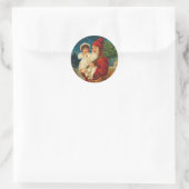 Viktorianische Weihnachtskleber Runder Aufkleber (Tasche)