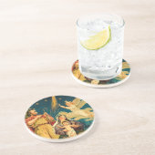 Viktorianische Weihnachtskrippe Untersetzer (Seite)