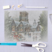 Viktorianische Weihnachtslandschaft Starring Weihn Seidenpapier (Handwerk)