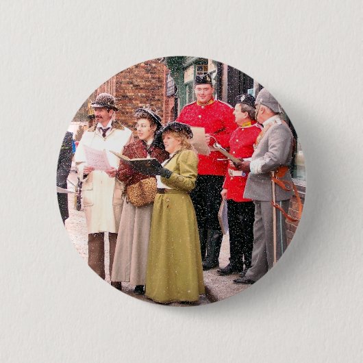 VIKTORIANISCHE WEIHNACHTSliedERSÄNGER Button (Vorderseite)