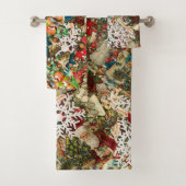 Viktorianische Weihnachtsmahlzeit Badhandtuch Set (Insitu)