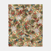 Viktorianische Weihnachtsmahlzeit Fleecedecke (Vorderseite)