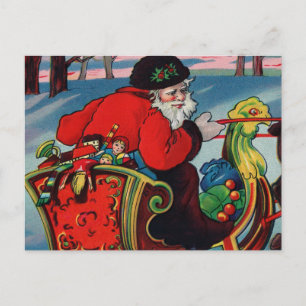 Viktorianische Weihnachtsmann-Postkarte Feiertagspostkarte