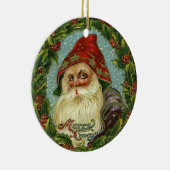 Viktorianische Weihnachtsmann-Verzierung Keramikornament (Rechts)