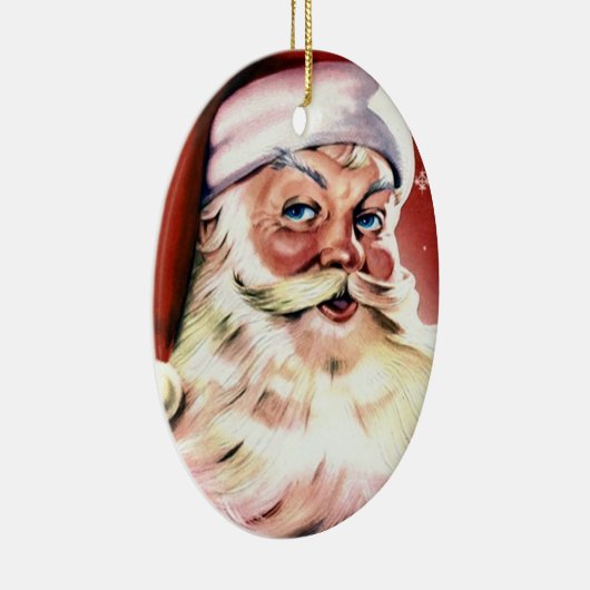 Viktorianische Weihnachtsmann-Verzierung Keramikornament (Rechts)