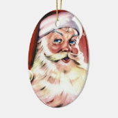 Viktorianische Weihnachtsmann-Verzierung Keramikornament (Links)