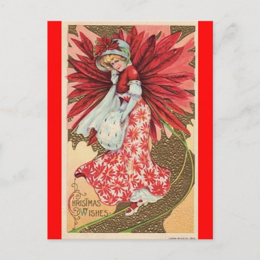 viktorianische Weihnachtsmärchen Feiertagspostkarte (Vorderseite)