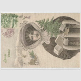 Viktorianische Weihnachtsmöbel-Dekoration Seidenpapier