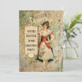 Viktorianische Weihnachtsmusik Einladung (Stehend Vorderseite)