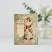 Viktorianische Weihnachtsmusik Feiertagspostkarte (Stehend Vorderseite)