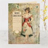 Viktorianische Weihnachtsmusik Karte (Gelbe Blume)