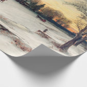 Viktorianische Weihnachtsnachtsnacht Geschenkpapier (Ecke)