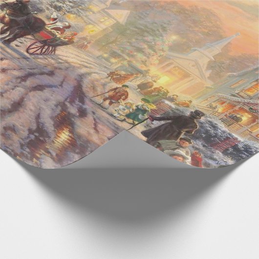 Viktorianische Weihnachtsnachtsnacht Geschenkpapier (Ecke)