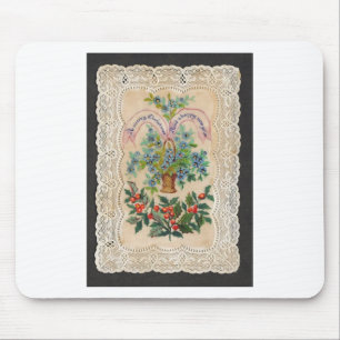 Viktorianische Weihnachtsneues Jahr-Gruß-Karte Mousepad