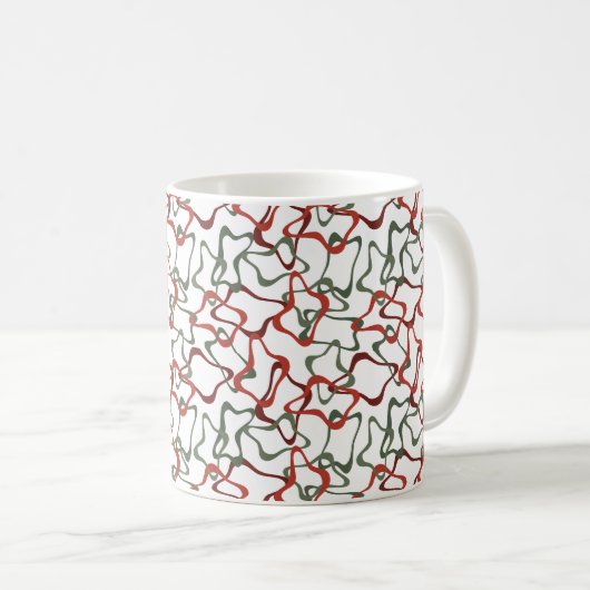 Viktorianische Weihnachtspolygone Kaffeetasse (VorderseiteRechts)