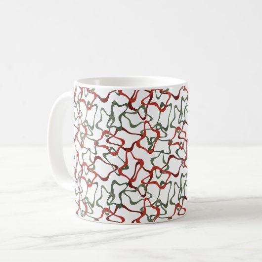 Viktorianische Weihnachtspolygone Kaffeetasse (Vorderseite Links)