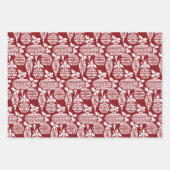 Viktorianische Weihnachtsporträtverpackungsblätter Geschenkpapier Set (Vorderseite 2)