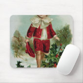 Viktorianische Weihnachtspostkarte, die einen Mousepad (Mit Mouse)