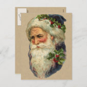 Viktorianische Weihnachtspostkarte Feiertagspostkarte (Vorne/Hinten)