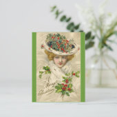 Viktorianische Weihnachtspostkarte Feiertagspostkarte (Stehend Vorderseite)