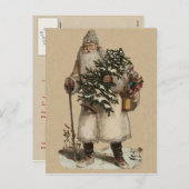 Viktorianische Weihnachtspostkarte Feiertagspostkarte (Vorne/Hinten)