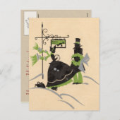 Viktorianische Weihnachtspostkarte Feiertagspostkarte (Vorne/Hinten)