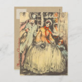 Viktorianische Weihnachtspostkarten Feiertagspostkarte (Vorne/Hinten)