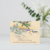 Viktorianische Weihnachtspostkarten Feiertagspostkarte (Stehend Vorderseite)