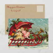 Viktorianische Weihnachtspostkarten Feiertagspostkarte (Vorne/Hinten)