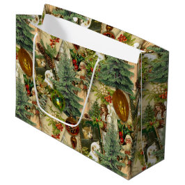 Viktorianische Weihnachtsprracht Große Geschenktüte