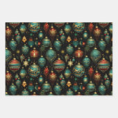 Viktorianische Weihnachtsschmuck mit Goldakzenten Geschenkpapier Set (Vorderseite 2)